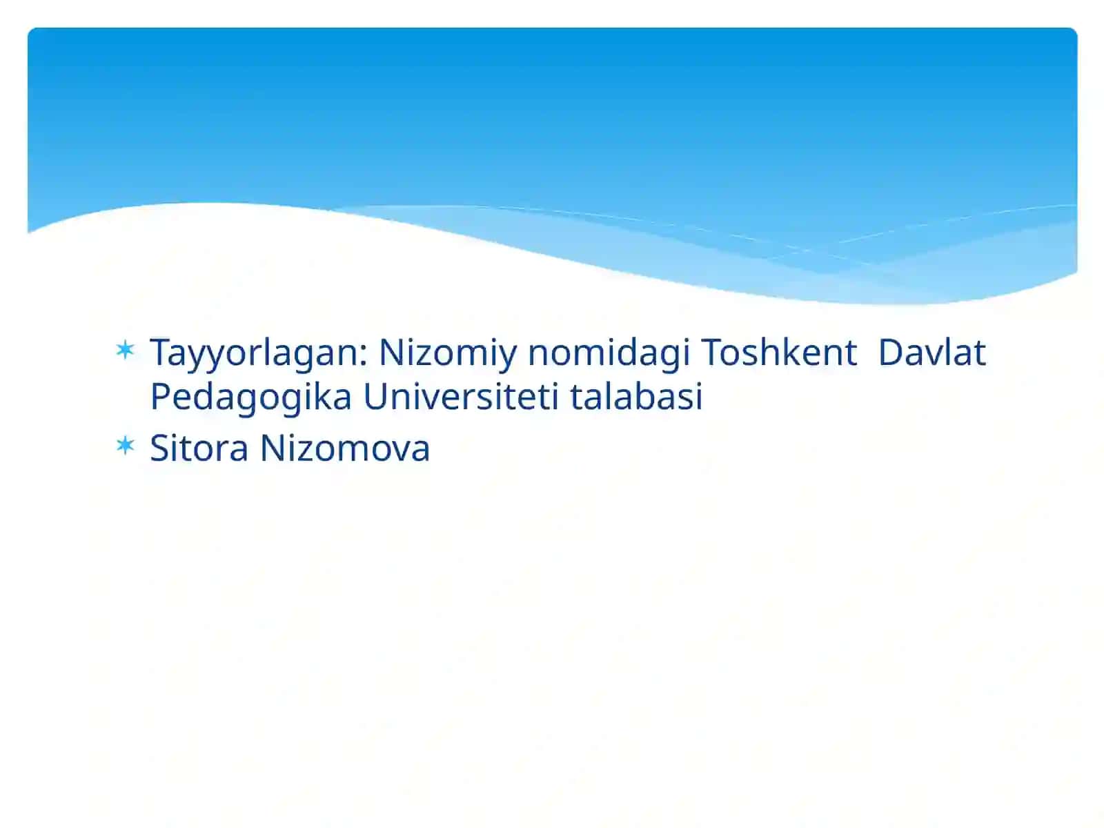 Pedagogik texnika haqida tushuncha. Pedagogik texnikani shakllantirish metodikasi.Nutq texnikasi va madaniyati 2