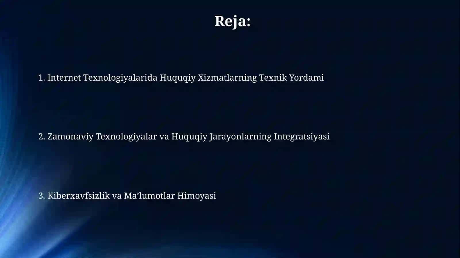 Internet texnologiyalarida yuridik xizmatlarning texnik ta'minoti 2