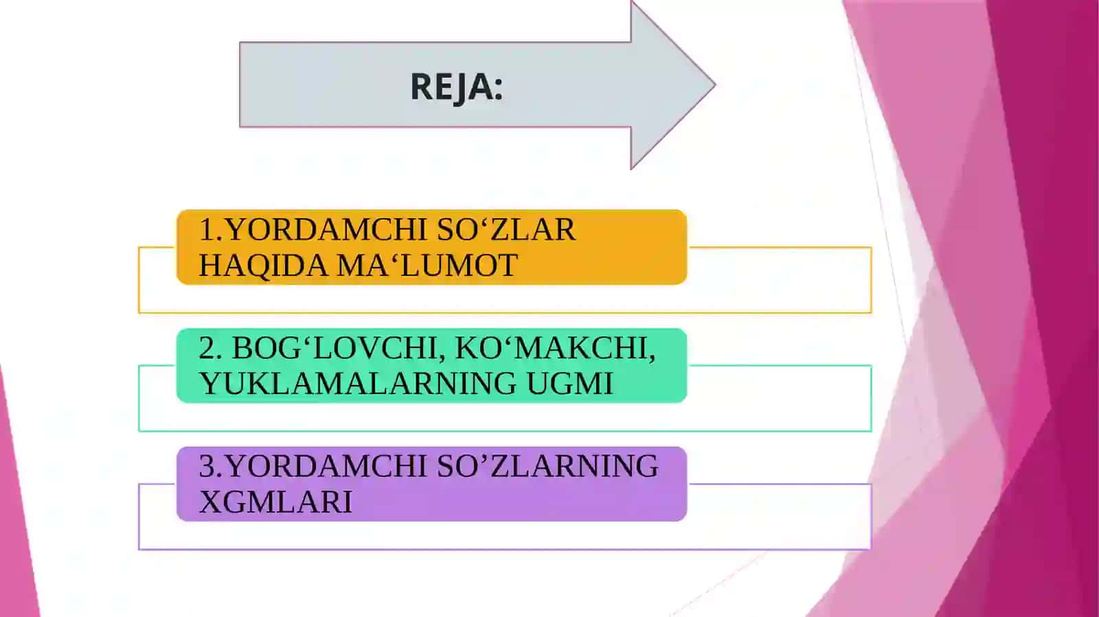 Yordamchi so‘zlar va ularning turlari 2