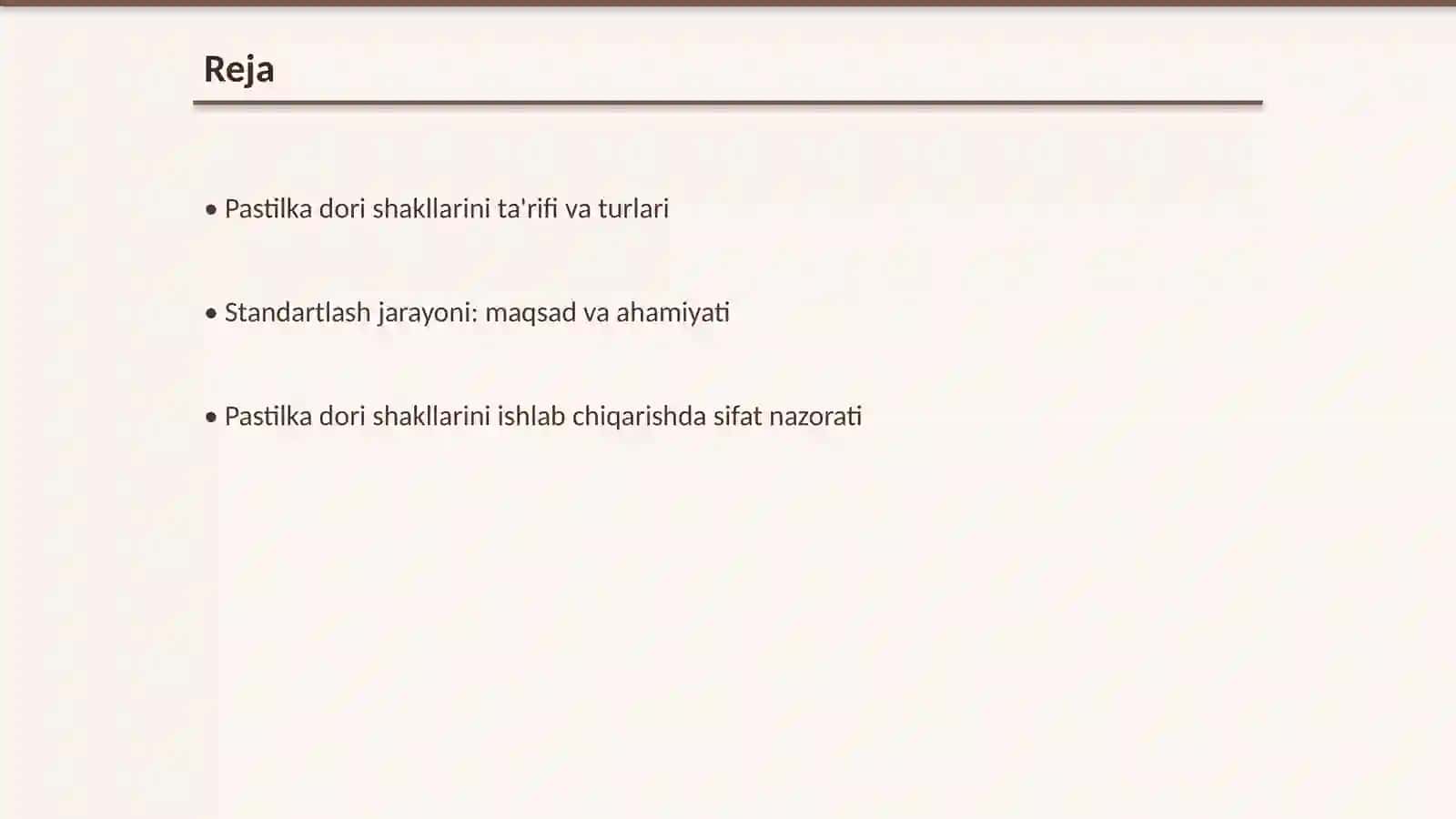 Pastilka dori shakllarini standartlash va sifatini tekshirish 2