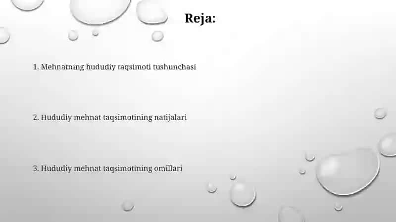 Hududiy mehnat taqsimoti 2