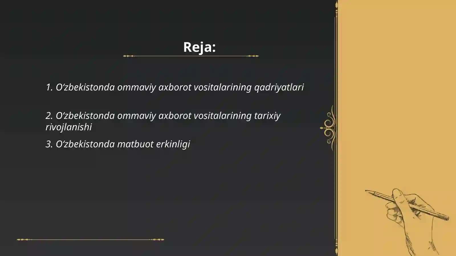Oʻzbekiston Respublikasida ommaviy axborot vositalarining faoliyati 2