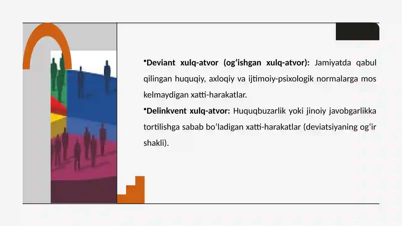 “Deviant xulq atvor psixologiyasi” 2