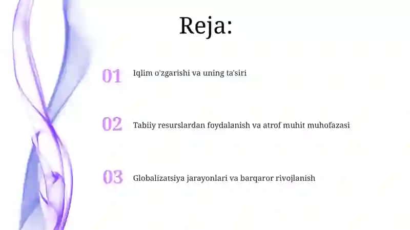 Globalizatsiya jarayonlari va barqaror rivojlanish 2