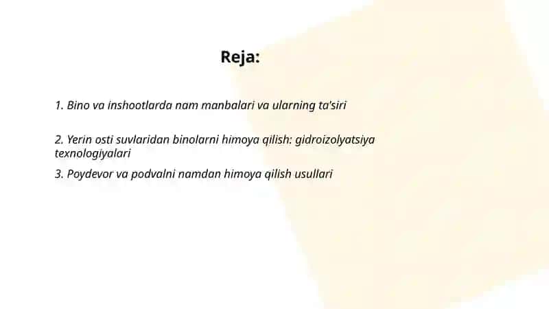 Bino va inshoatlarni namdan ximoya qilish 2