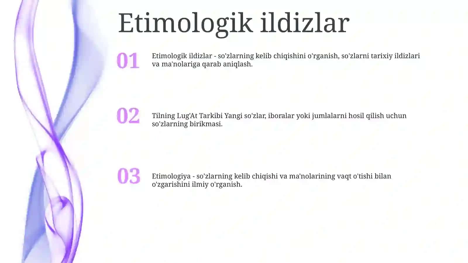 Tilning Lug'At Tarkibi.Etimologiya 2