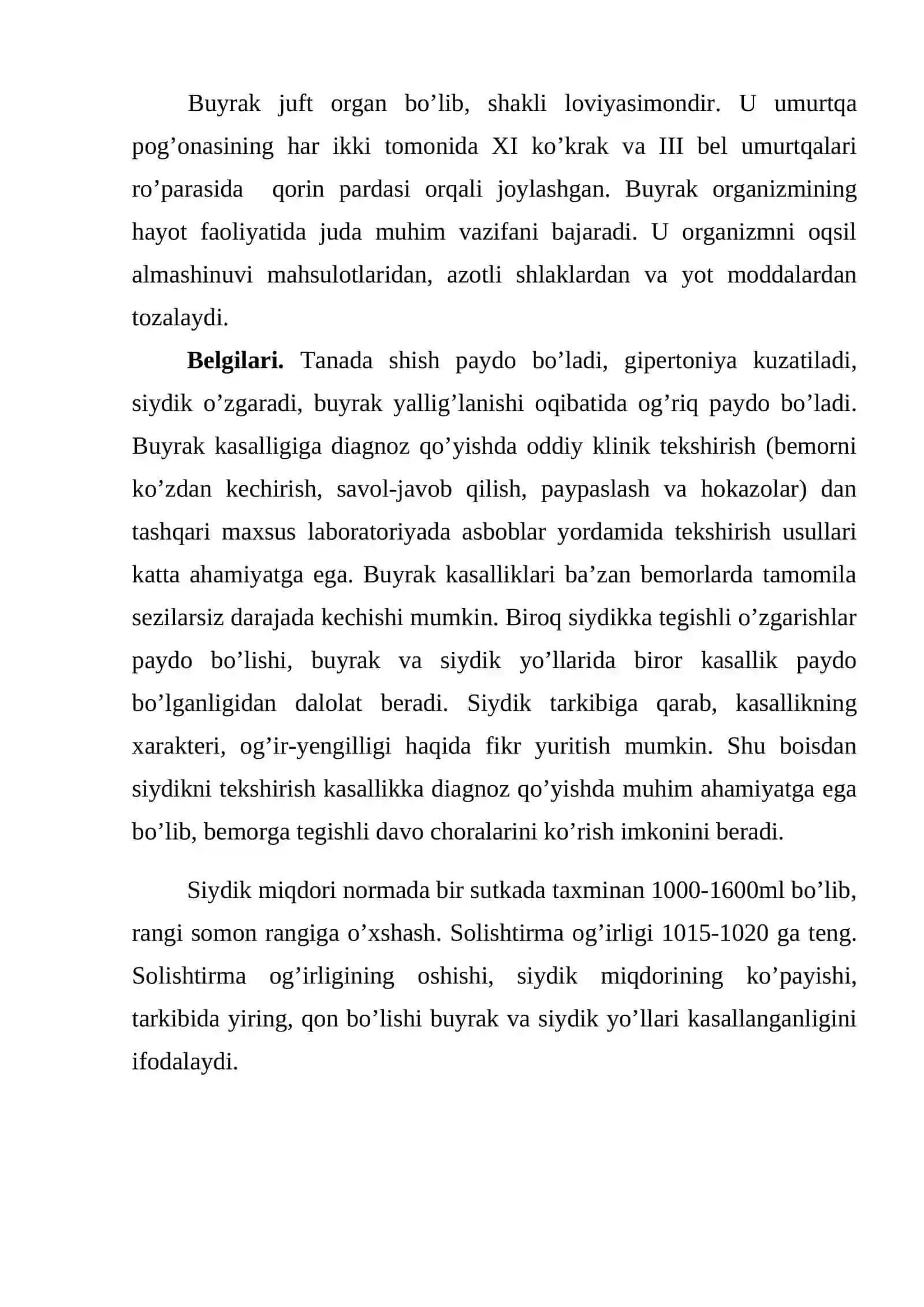 Buyrak va siydik chiqarish yo’llarining kasalliklari 2