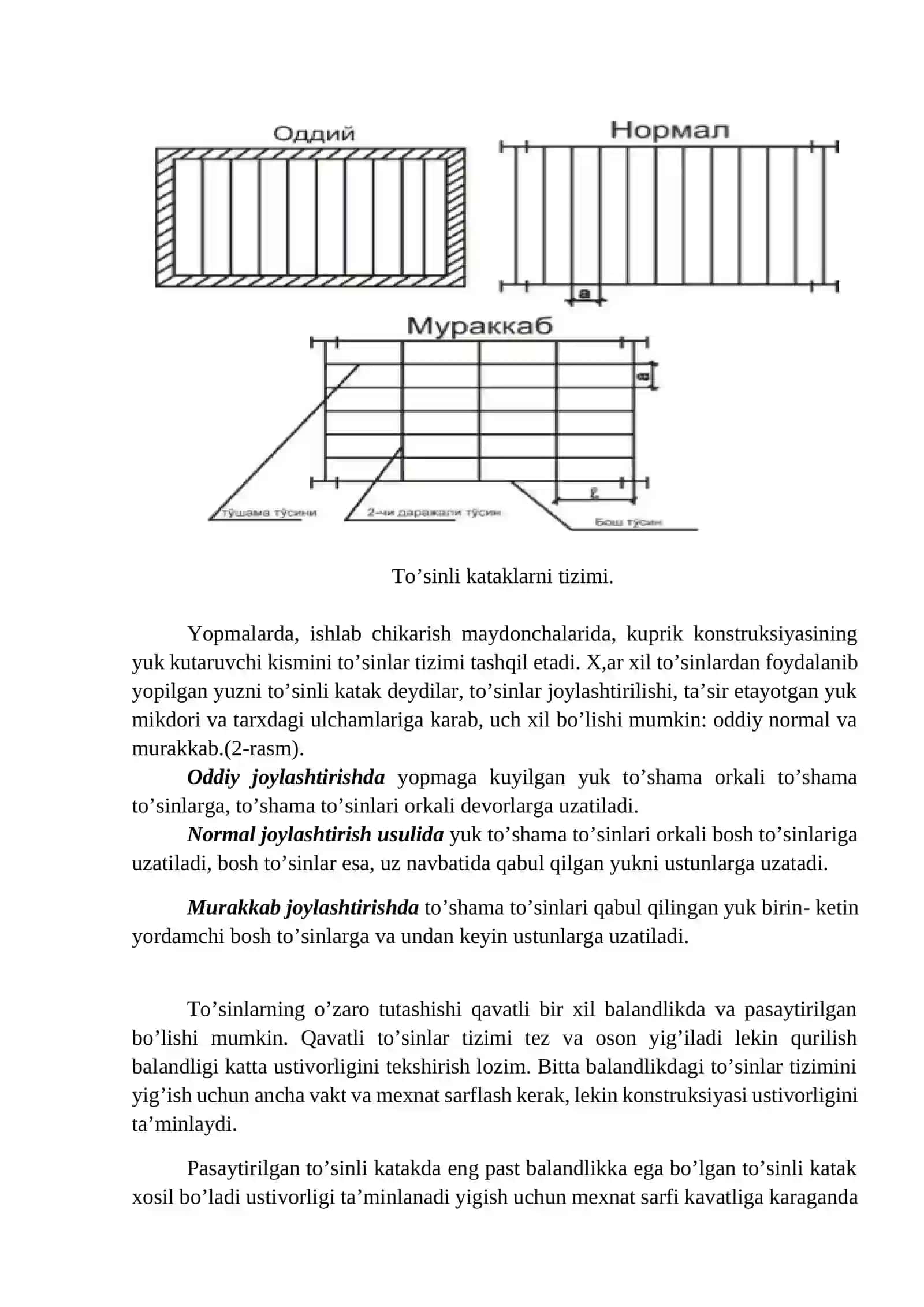 Metall to’sinlar va to’sinli konstruksiyalar 2