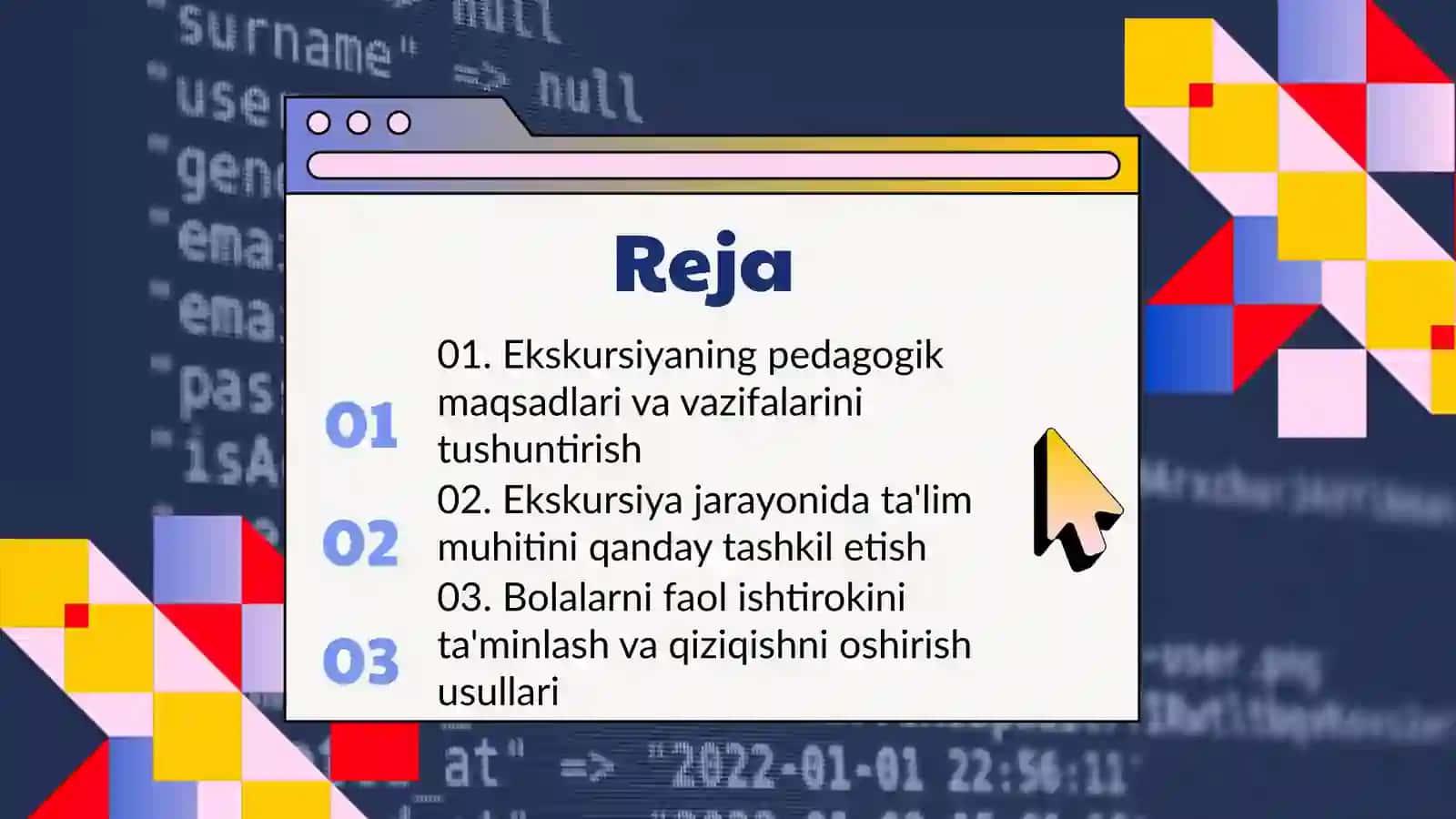 Maktabgacha ta'lim tashkilotida ekskursiya o'tkazish mazmuni 2