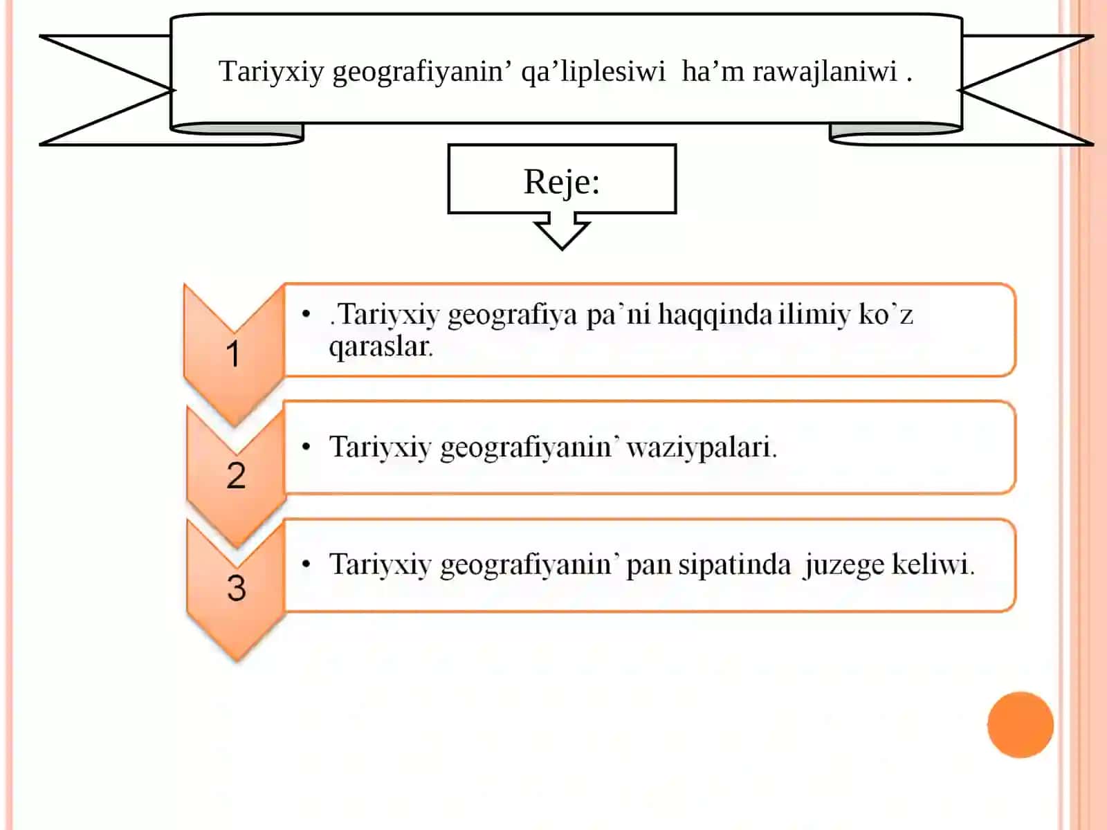 Tariyxiy geografiya pa’ninenÓz betinshe jumısı 2