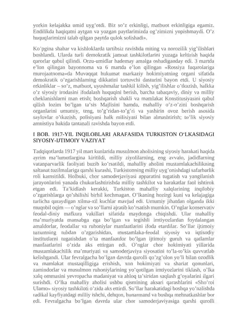 Turkiston O‘lkasida Sovet Hokimiyati Boshqaruv Tizimining O‘rnatilishi 2
