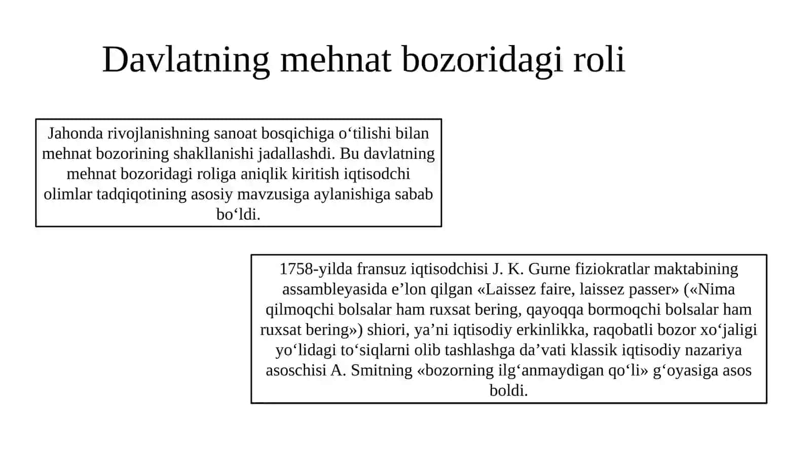 Mavzu: Mehnat bozorida davlatning ish bilan bandlik siyosati 2
