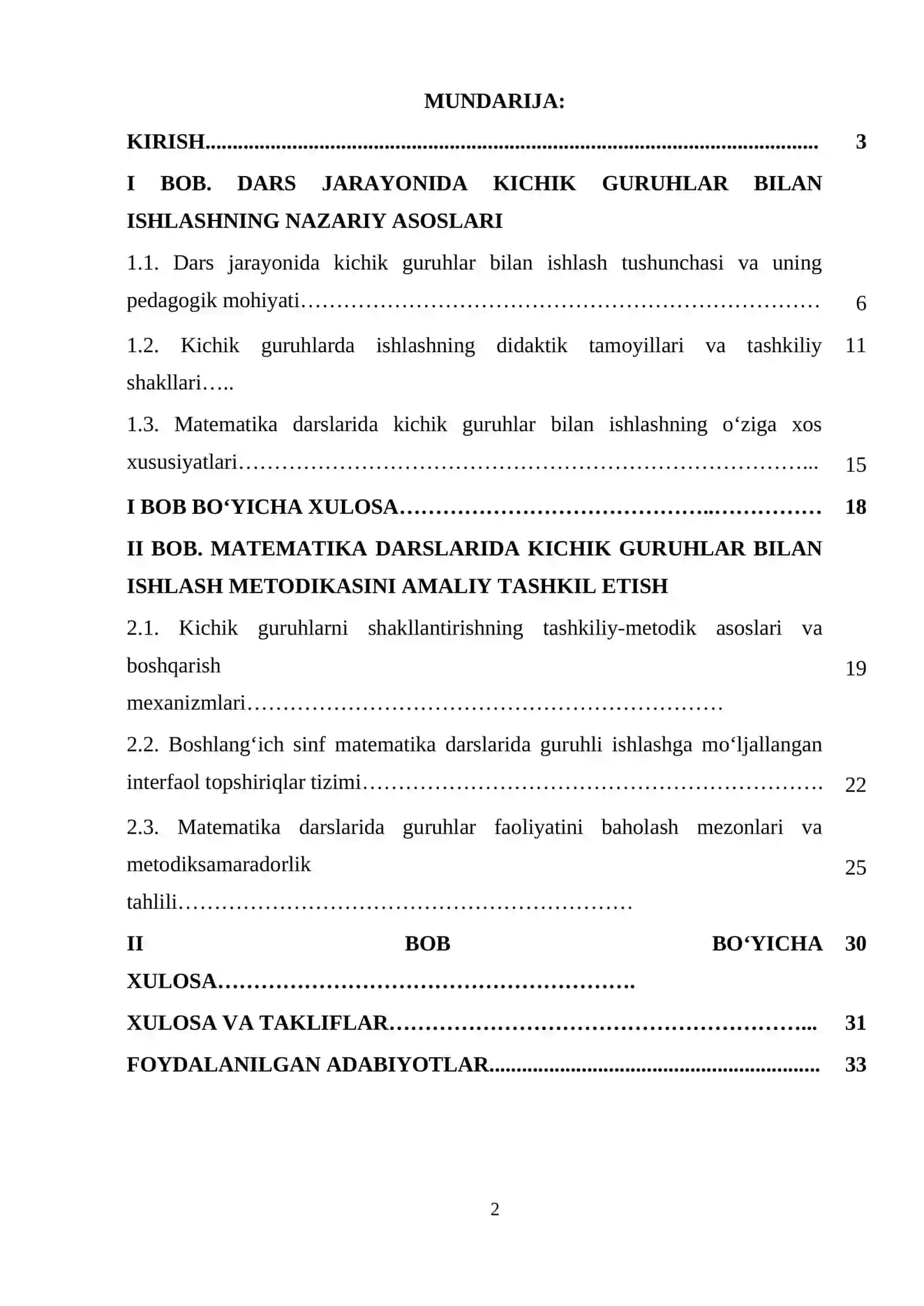 Dars jarayonida kichik guruhlar bilan ishlash metodikasi 2