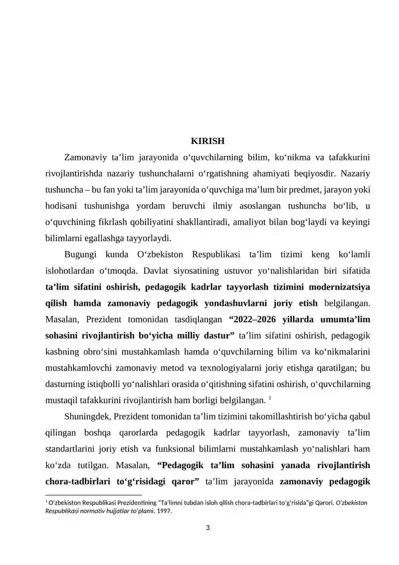 NAZARIY TUSHUNCHALARNI O‘RGATISHNING ILMIY-PEDAGOGIK ASOSLARI 2