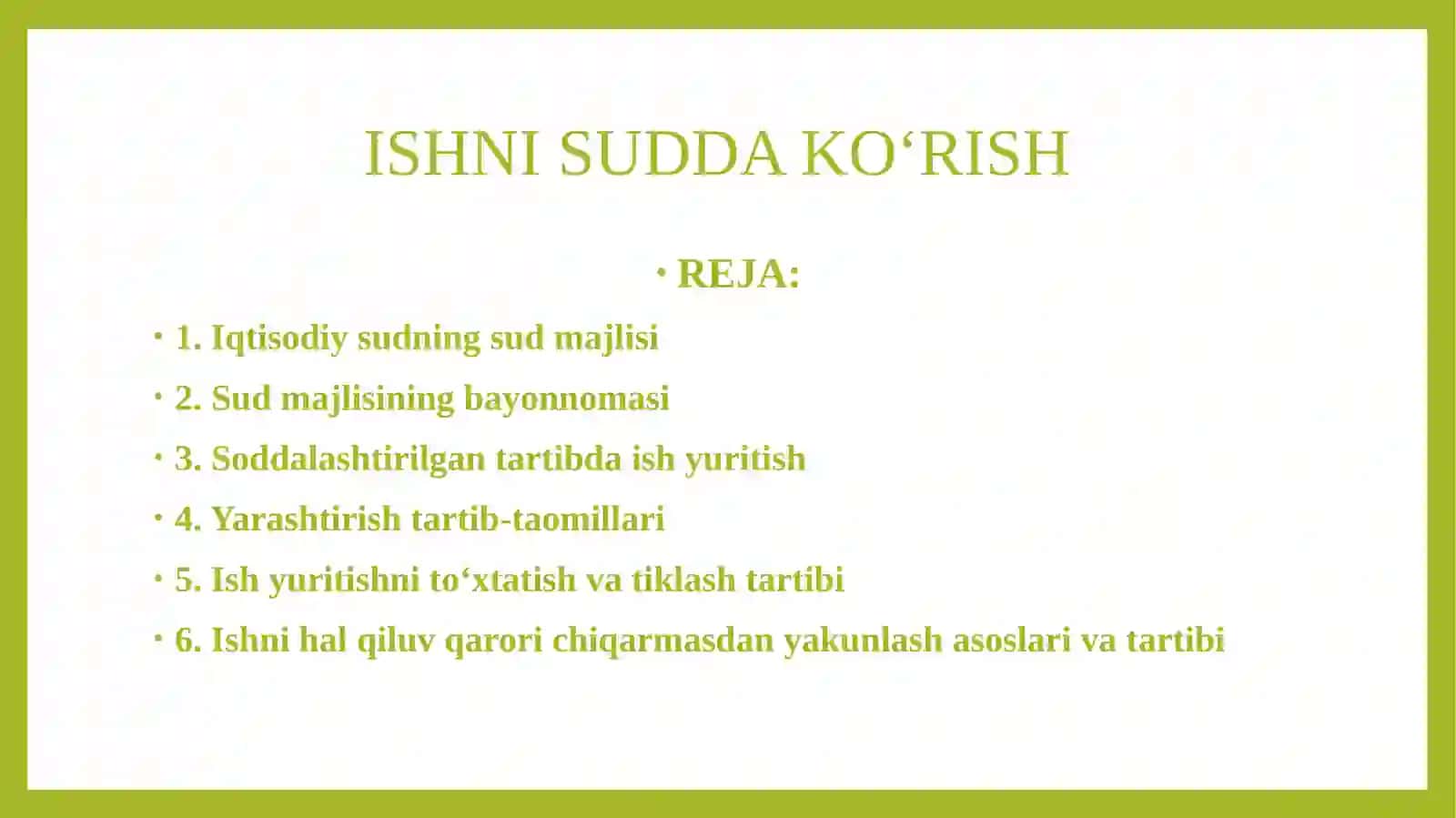 Ishni sudda ko‘rish 2