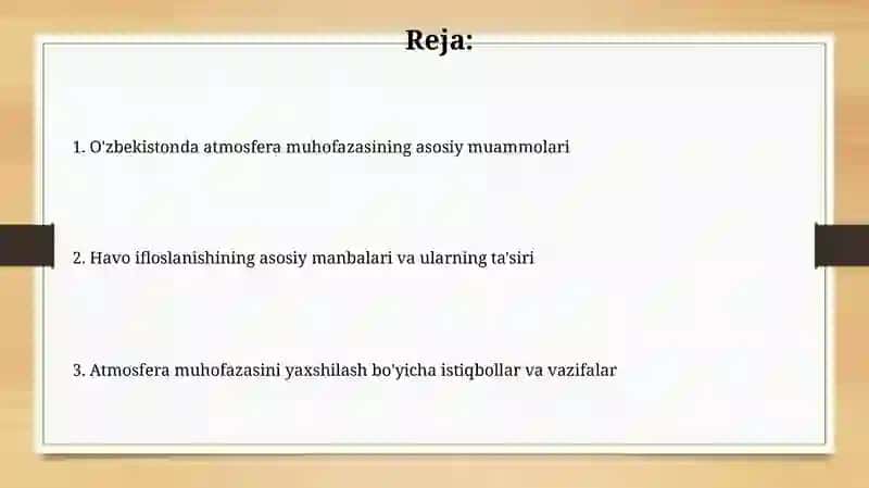 Oʻzbekistonda atmosferani muhofaza qilish muammolari 2