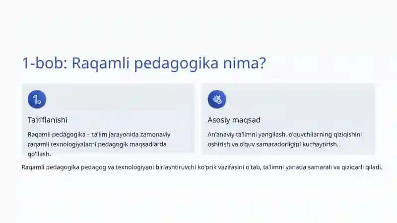 Raqamli pedagogika tushunchasi va uning ta'limdagi roli 2
