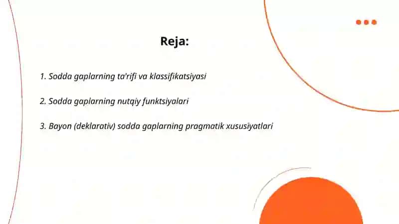 Sodda gaplarning nutqiy qo‘llanishi va pragmatik xususiyatlari 2