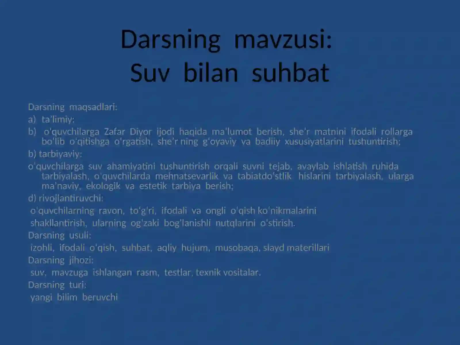 Su bilan suhbat 2