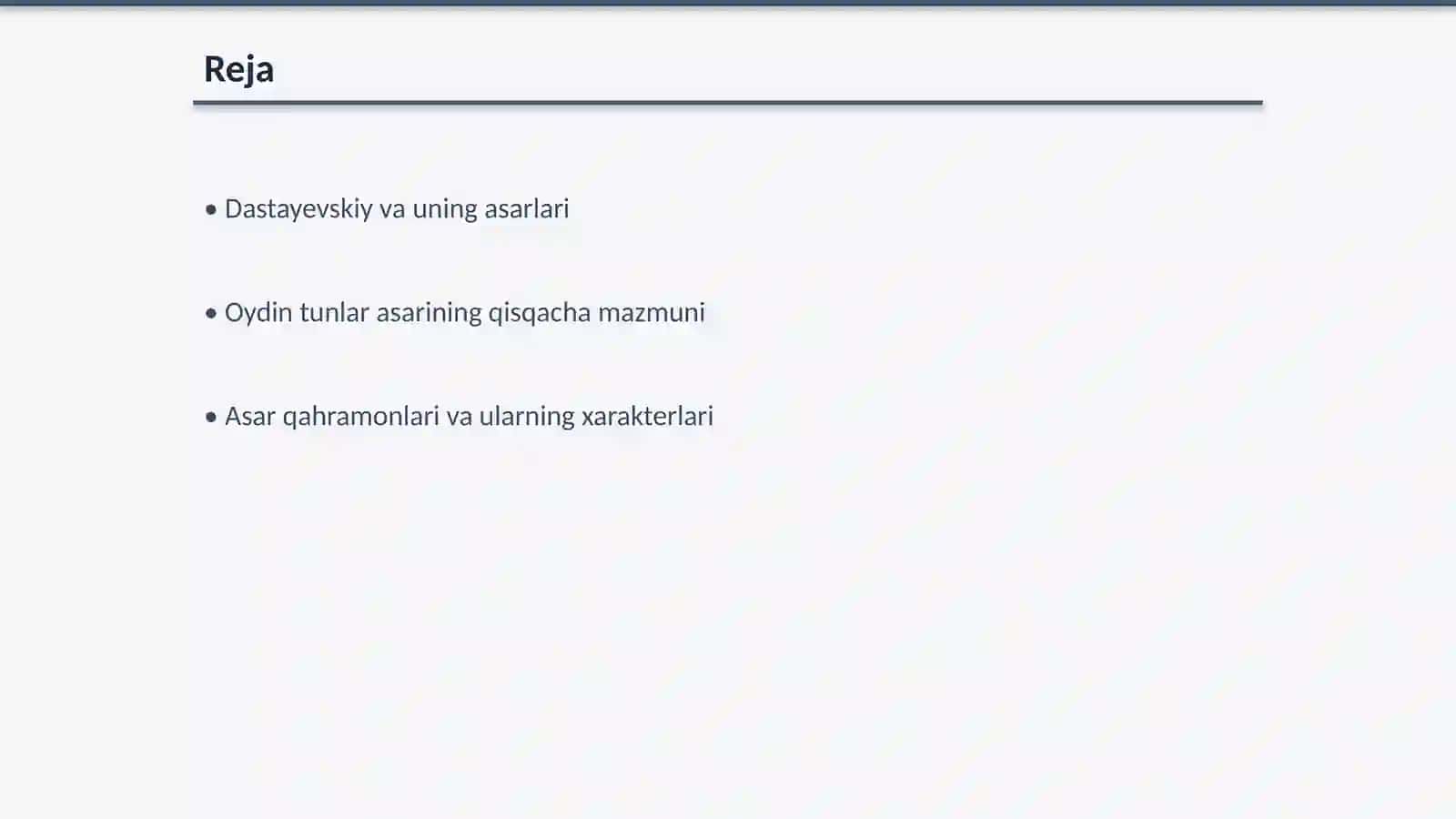 Dastayevskyning "Oydin tunlar" asari 2