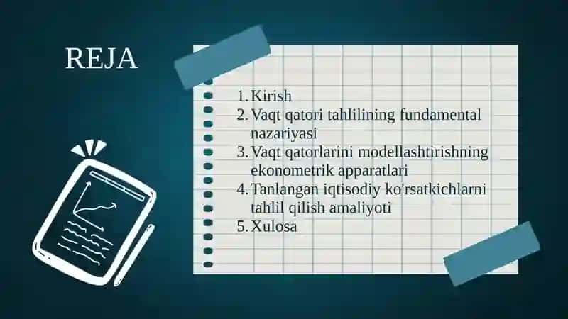 Iqtisodiy ko‘rsatkichlarning vaqt qatori (time series) tahlili 2