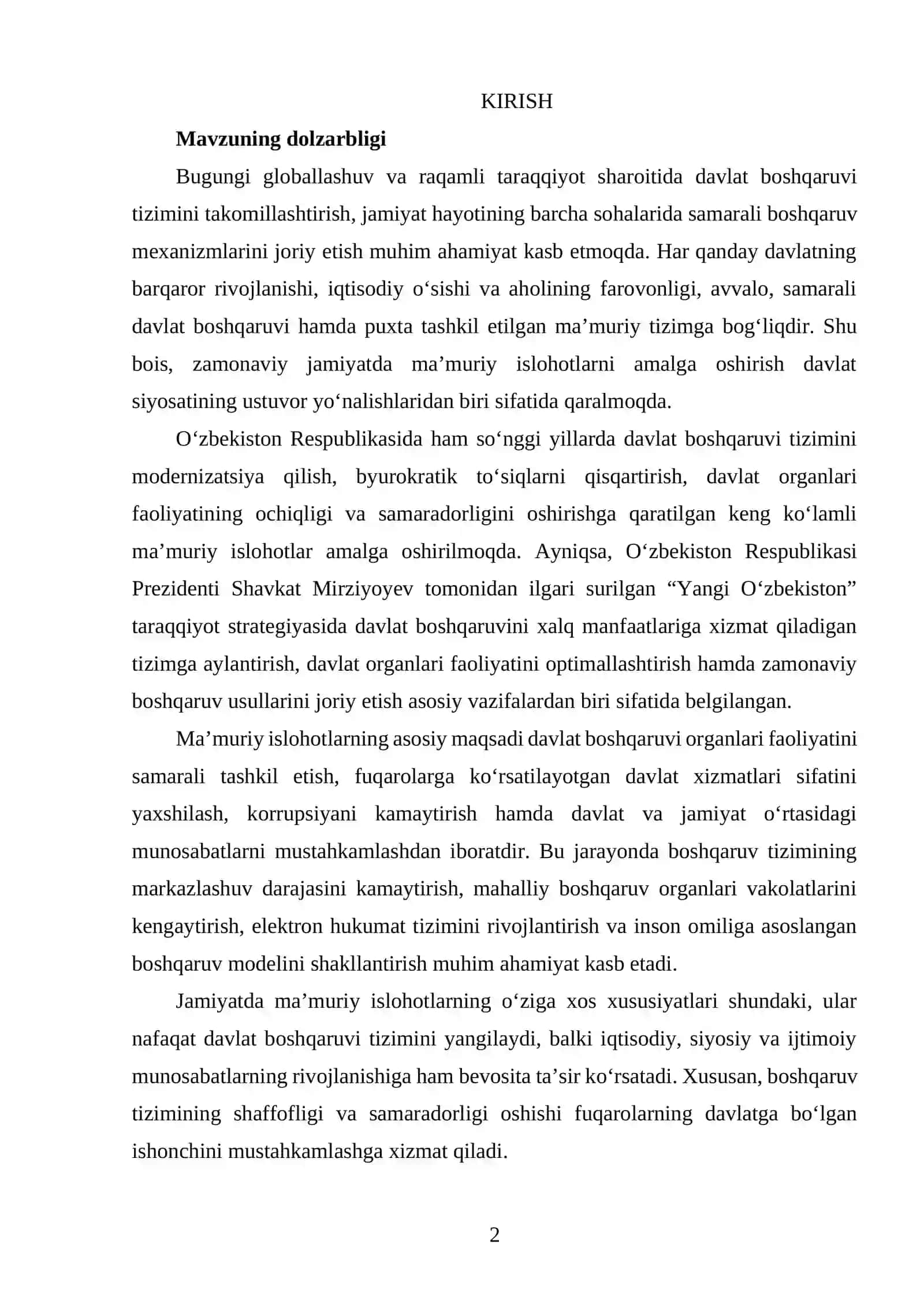 JAMIYATDA MA’MURIY ISLOHOTLARNING NAZARIY ASOSLARI VA XUSUSIYATLARI 2