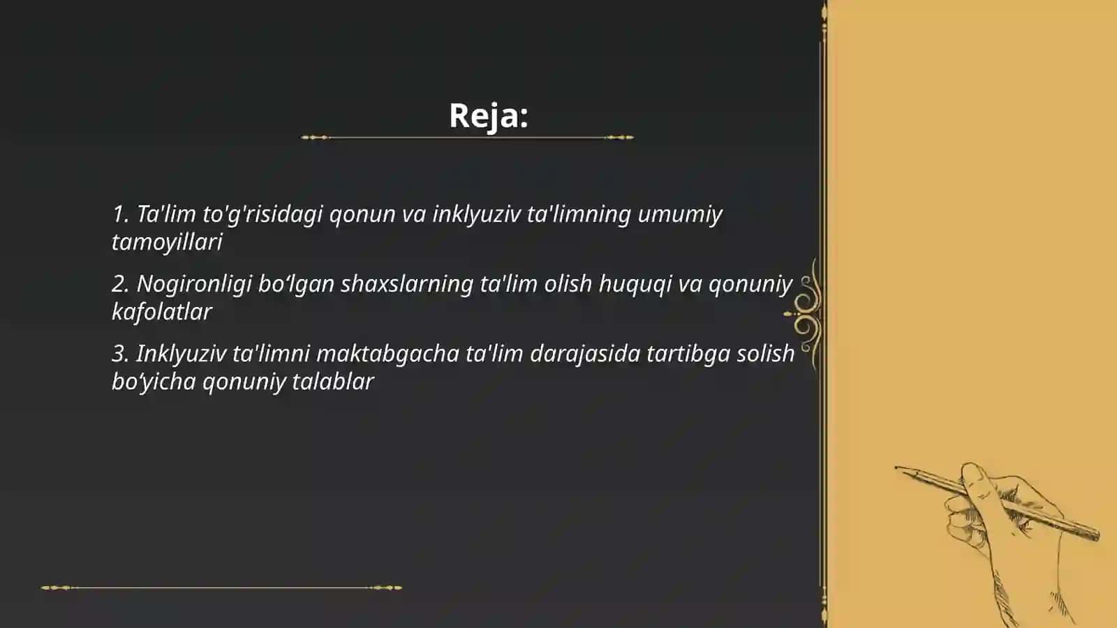 Inklyuziv ta'lim "Ta'lim to'g'risidagi qonuni "haqida 2