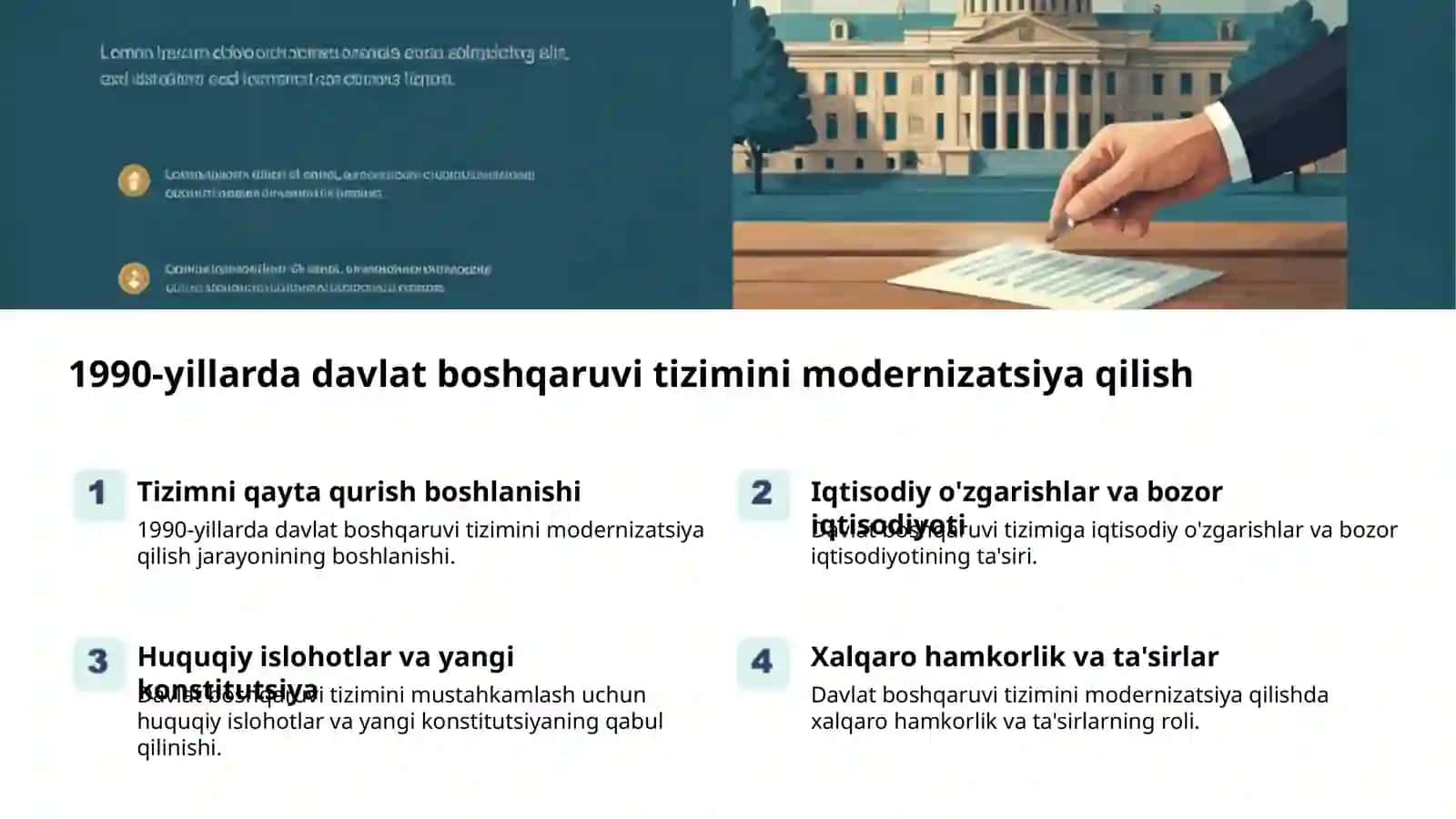 Mustaqillik davrida davlat boshqaruvi islohotlari 2