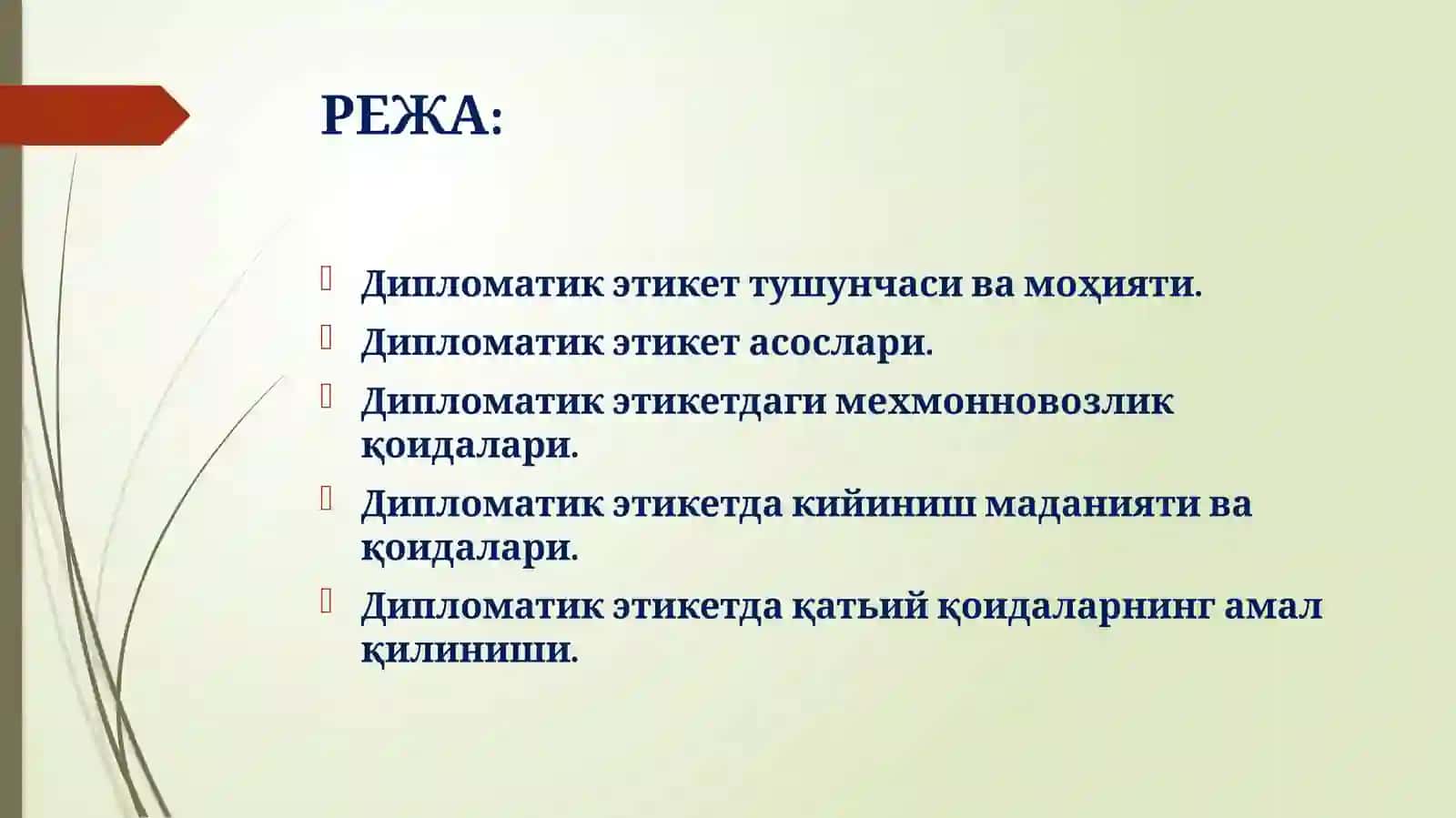 ДИПЛОМАТИК ЭТИКЕТ 2