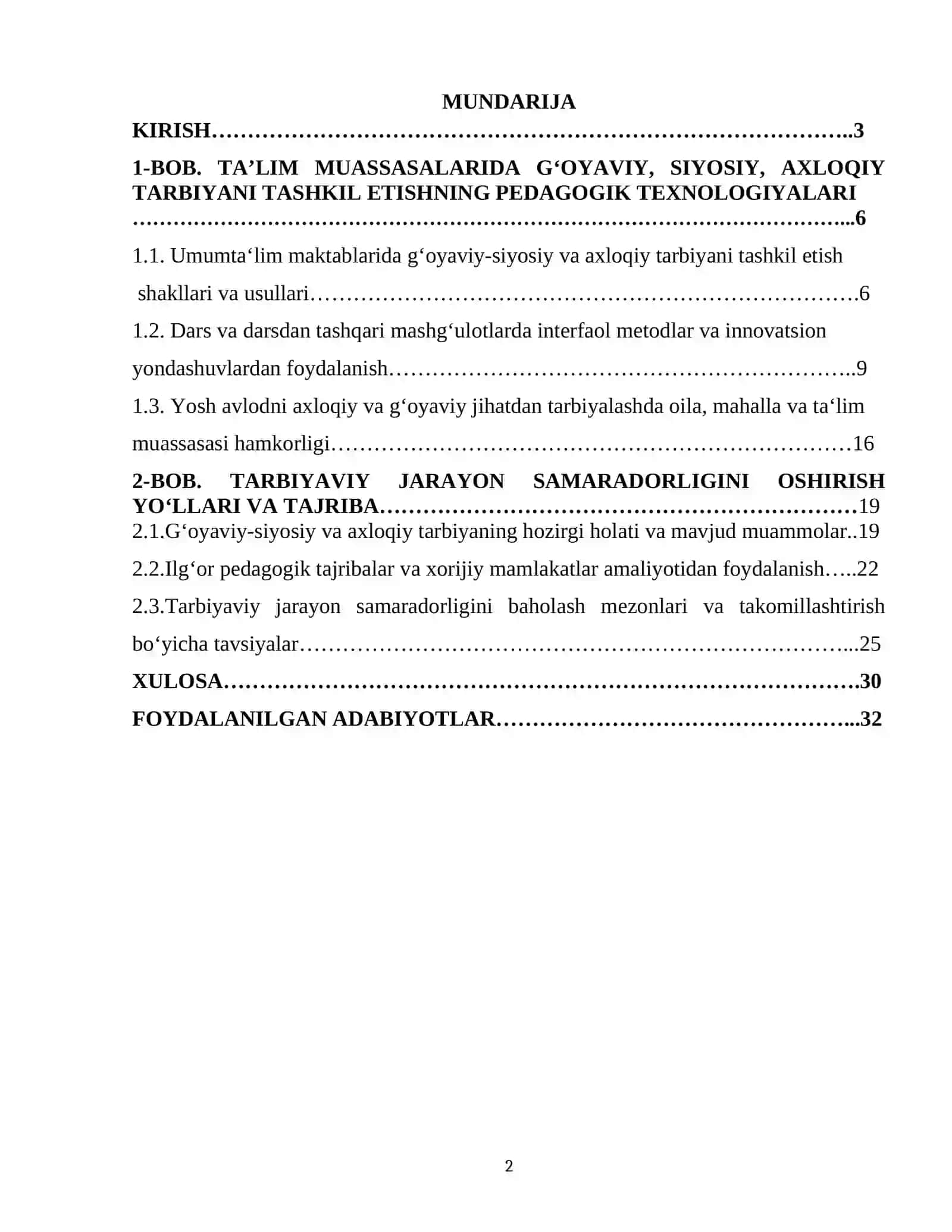 Tarbiyaviy jarayonda gʻoyaviy, siyosiy, axloqiy tarbiyani tashkil etish 2