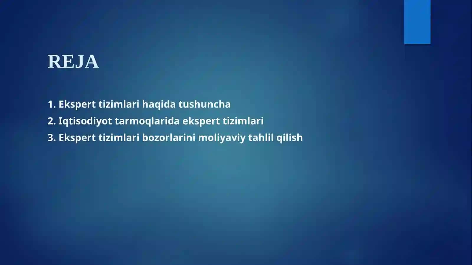EKSPERT TIZMLARINI BOSHQARUVDA O'RNI VA ULARNI IQTISODIYOT TARMOQLARIDA QO'LLASH 2