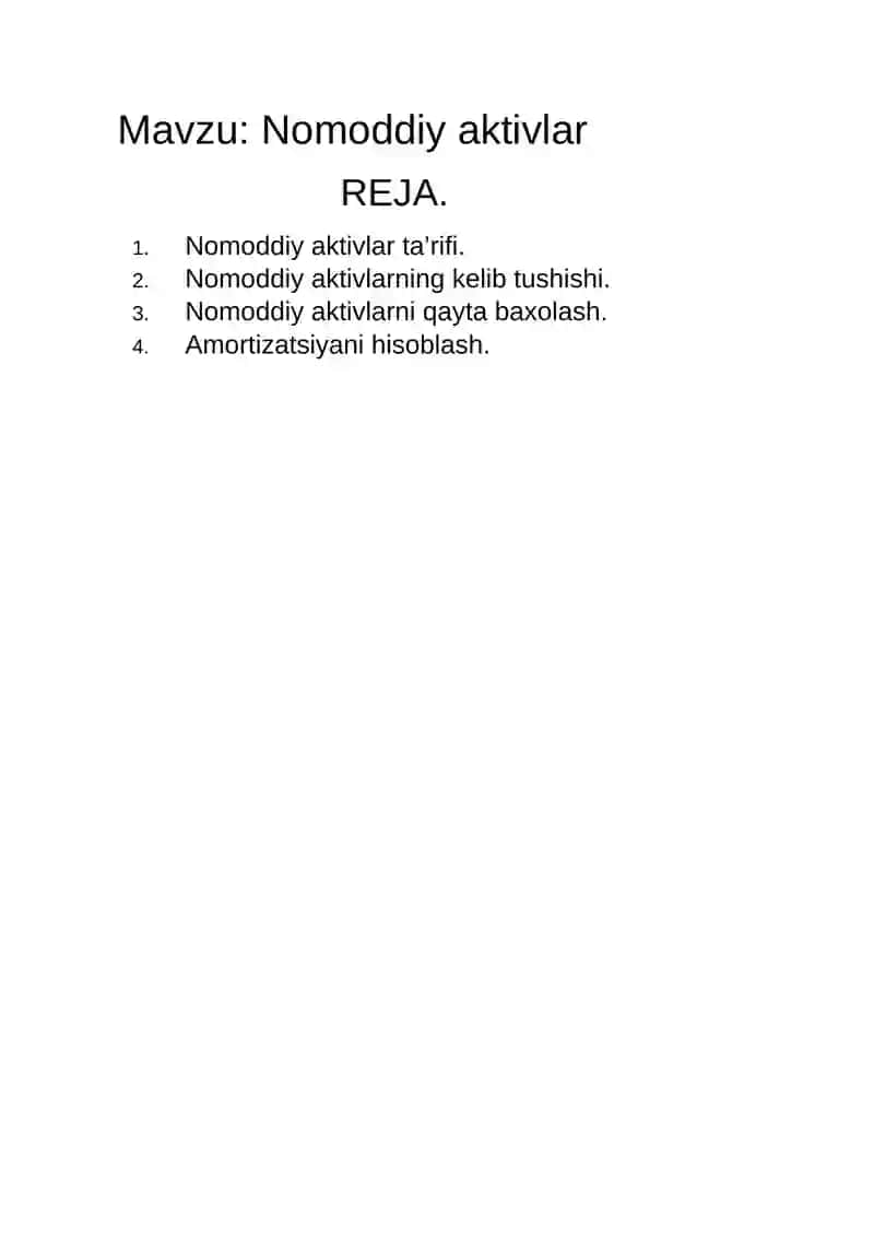 Nomoddiy aktivlar referati 2