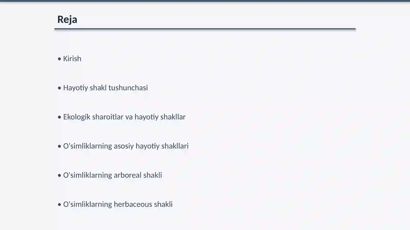 Oʻsimliklarning Hayotiy Shakllari Klassifikatsiyasi 2