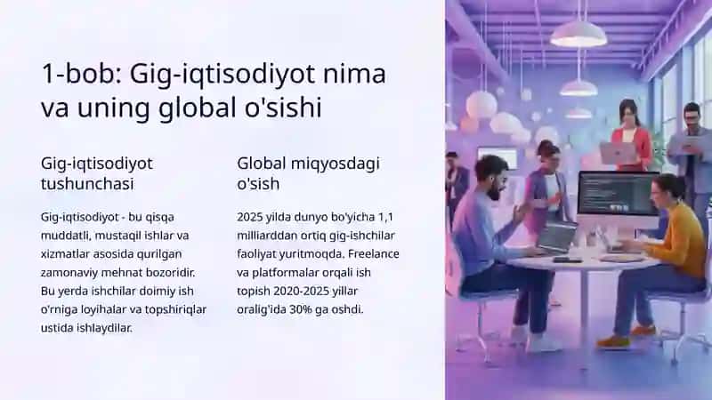 Gig-iqtisodiyot va freelance bozorining o'sishi: O'zbekistonda yangi ish modeli 2