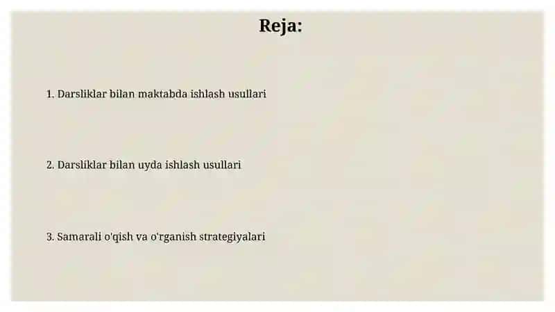 Sinfda va uyda darslik bilan ishlash usullari 2