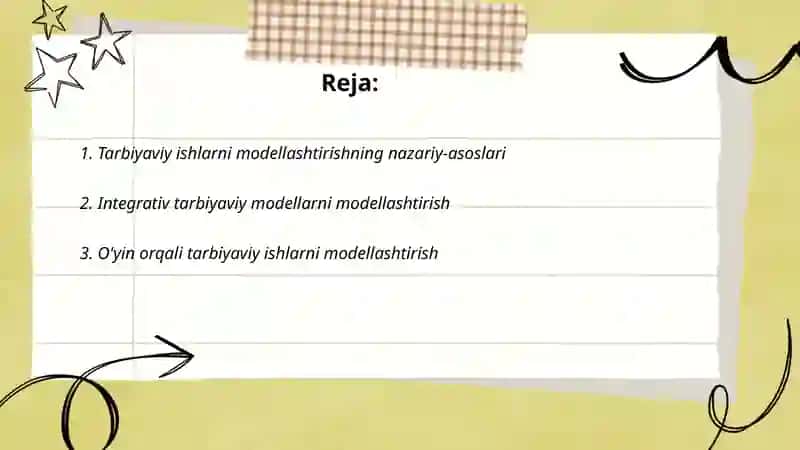 Tarbiyaviy ishlarni modellashtirishning nazariy-asoslari 2