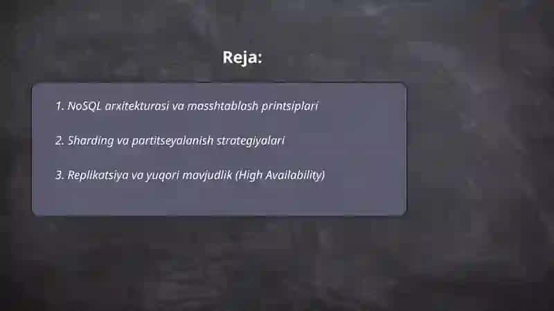 NoSQL ma'lumotlar bazasida katta hajmdagi ma'lumotlarni saqlash 2
