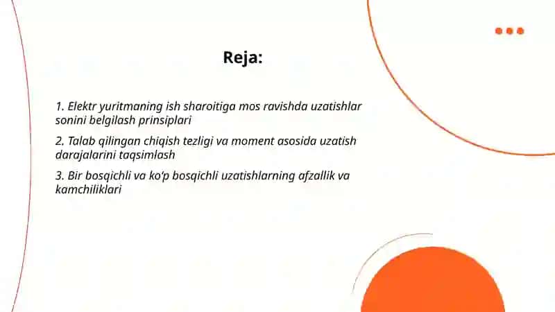 Elektr yuritmaning mexanik qismining uztishlar sonini aniqlash 2