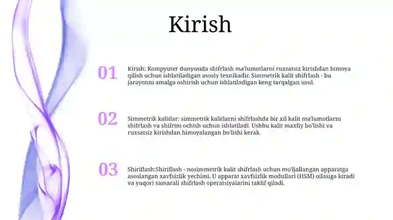 Simmetrik Kalitlar Bilan Shiriflash 2