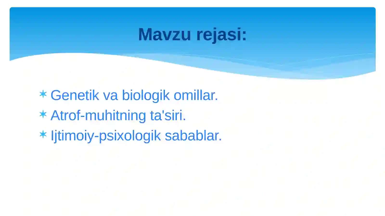 Kompleks buzilishlarning sabablari va shakllanish mexanizmlari 2