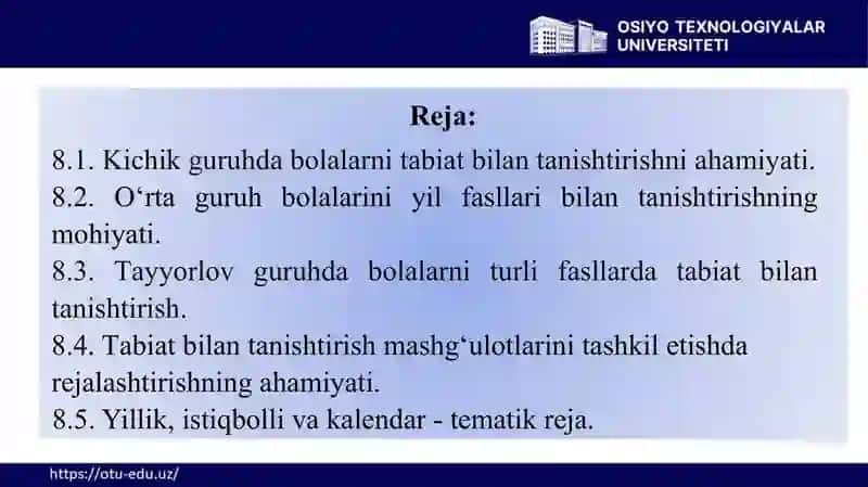 Mаktаbgаchа yoshdаgi bolаlаrni yilning turli fаsllаridа tаbiаt bilаn tаnishtirish texnologiyasi 2