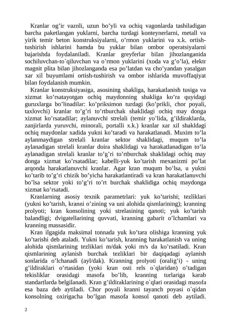 AVTOMOBIL TRANSPORTI VOSITALARI VA ORTISH-TUSHIRISH MEXANIZMLARINI TANLASH 2