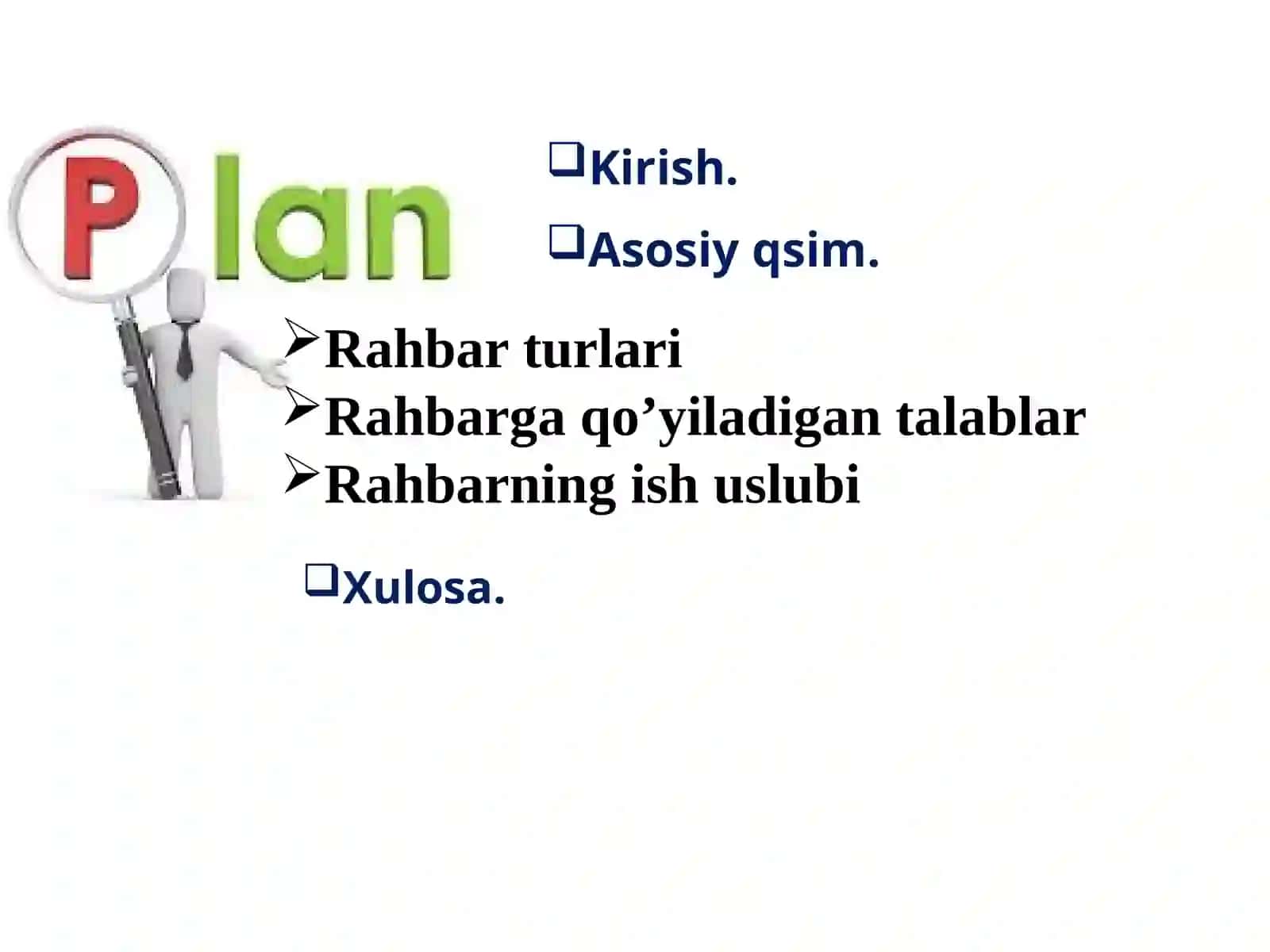 Zamonaviy rahbar kadrlarga qo’yiladigan talablar 2