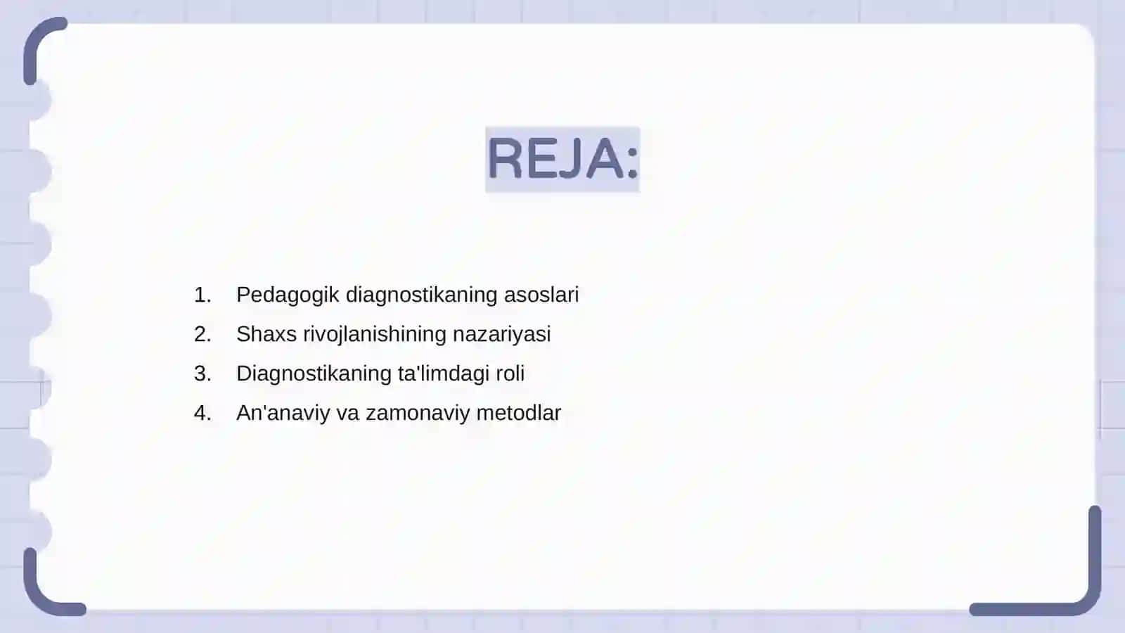 Pedagogik diagnostika 2
