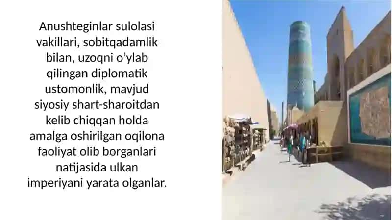Anushtegin-Xorazmshohlar davlatining tashkil topishi 2