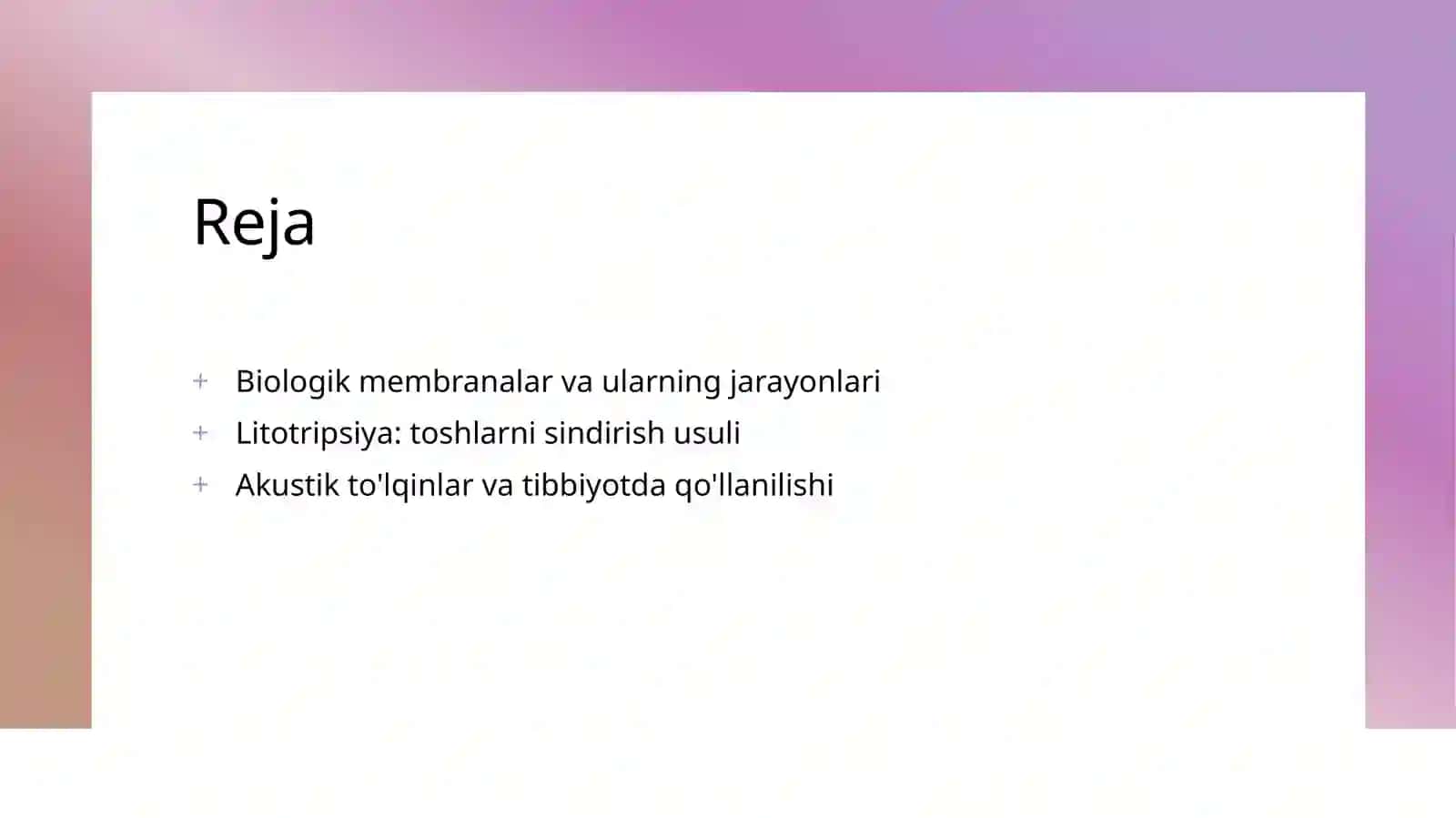 Biologik membranalardagi fizik jarayonlar. Litotripsiya 2