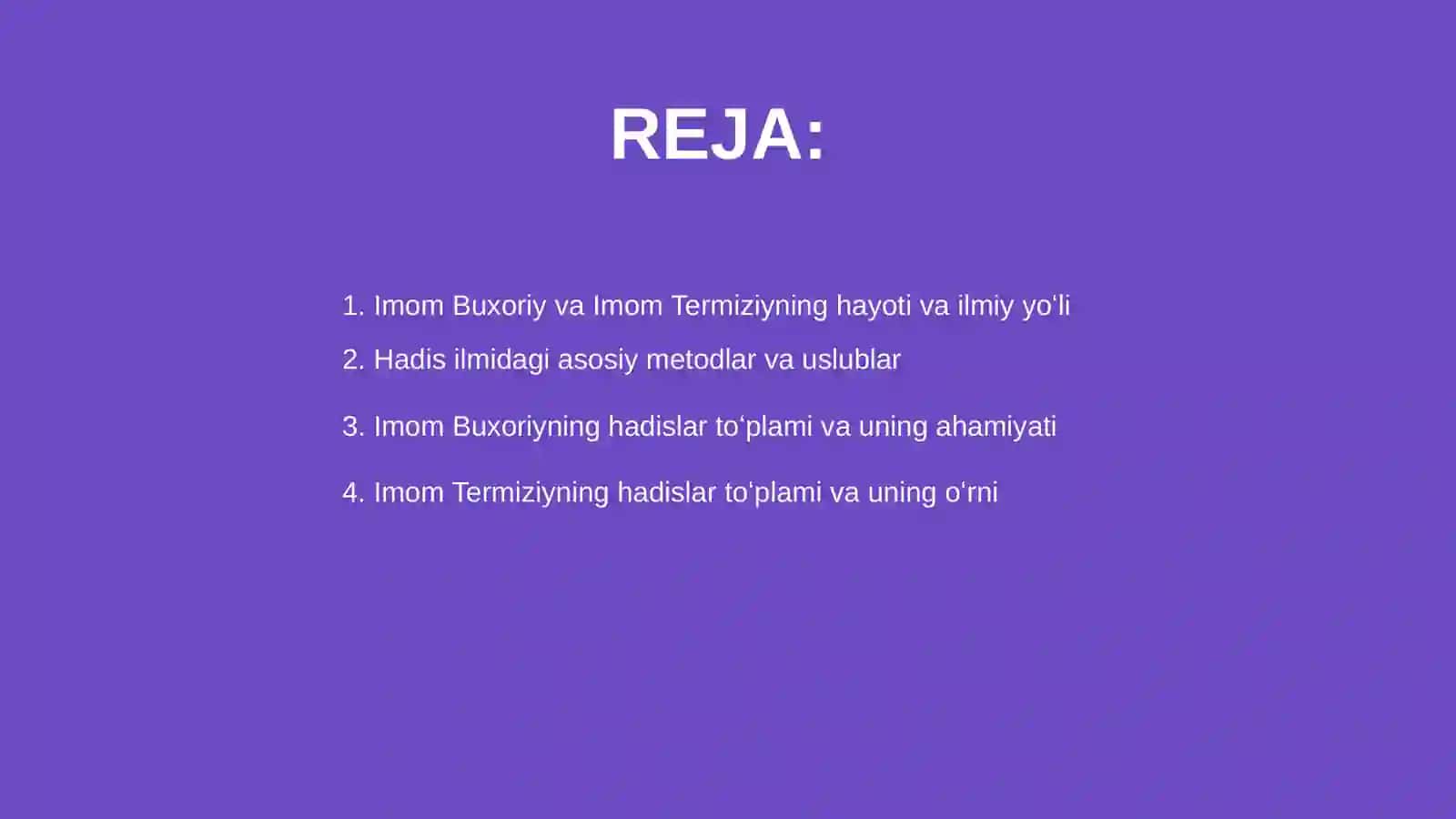 Imom Buxoriy va Imom Termiziyning hadis ilmiga qoʻshgan hissalarini qiyosiy tahlili 2