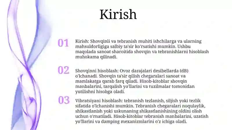 Ishlab Chiqarishdagi Shovqin Va Vibratsiyani Hisoblash 2