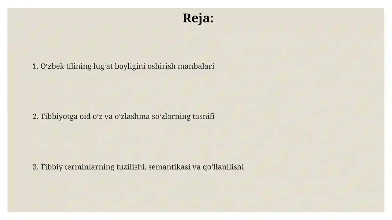 Oʻzbek tilining lugʻat boyligini oshirish manbalari 2