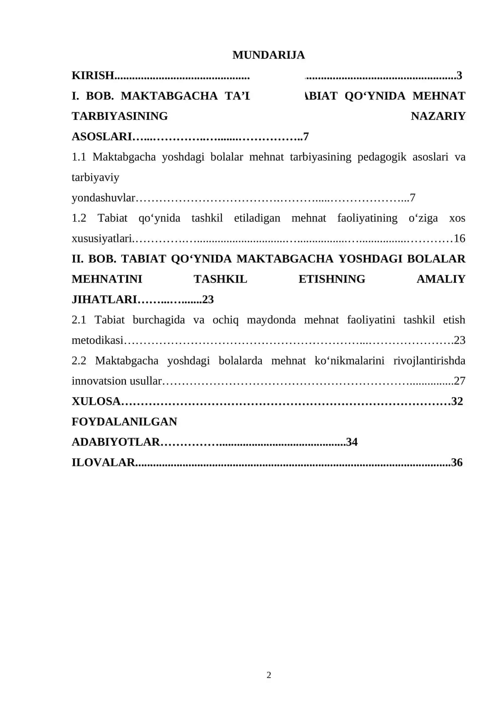 Bolalar mehnatini tabiat qo‘ynida tashkil etishning tarbiyaviy samaradorligi 2